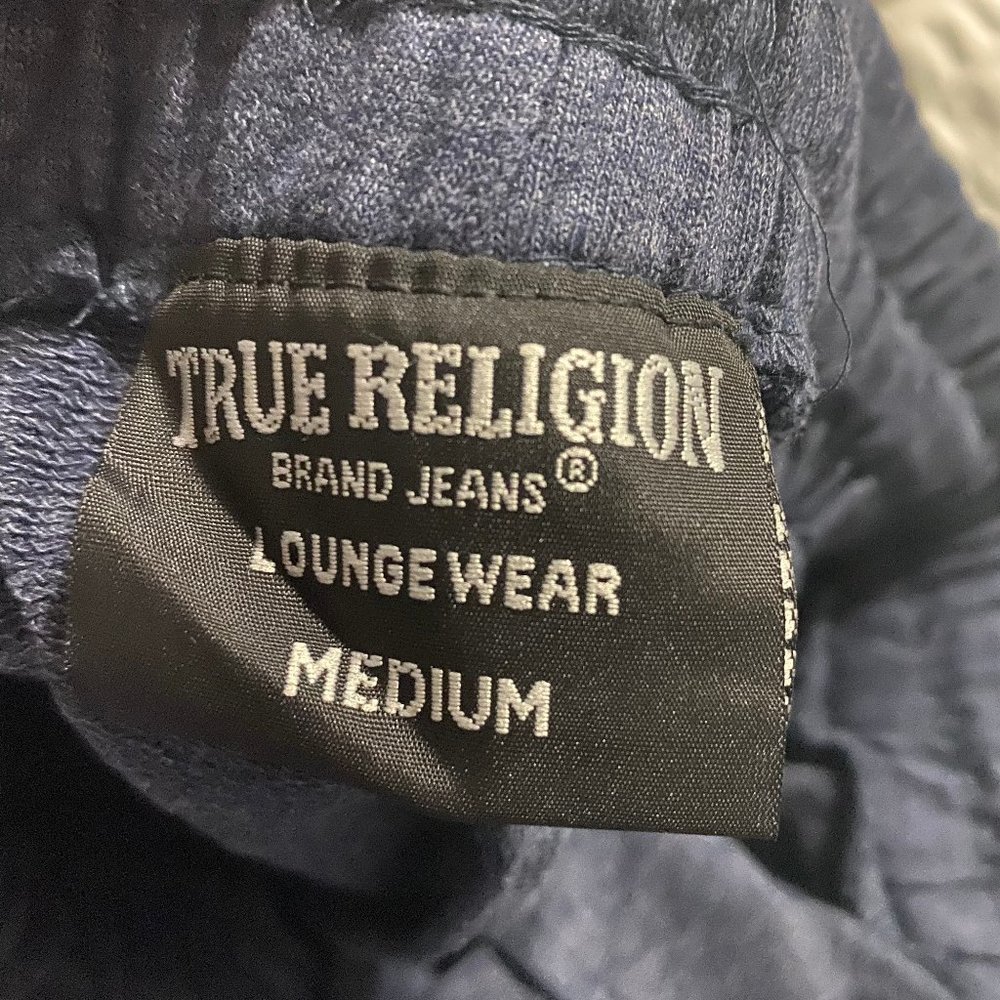 True Religion Mens Blue Buddha Print Loungewear Sweat Shorts Size S M XL - Picture 5 of 7